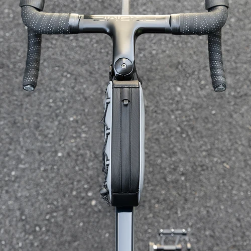 Imagen 2 del producto ROCKBROS-bolsa para tubo superior de bicicleta, bolsa de almacenamiento reflectante ligera para bicicleta de montaña y carretera, portátil, con capacidad de 0,9l, para marco frontal, para ciclismo