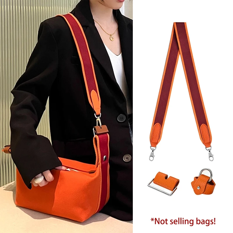 Widening Woven Canvas Wide Shoulder Strap Tote Bag Belt Crossbody Bag Strap for H lunch box Canvas Handbag Accessories