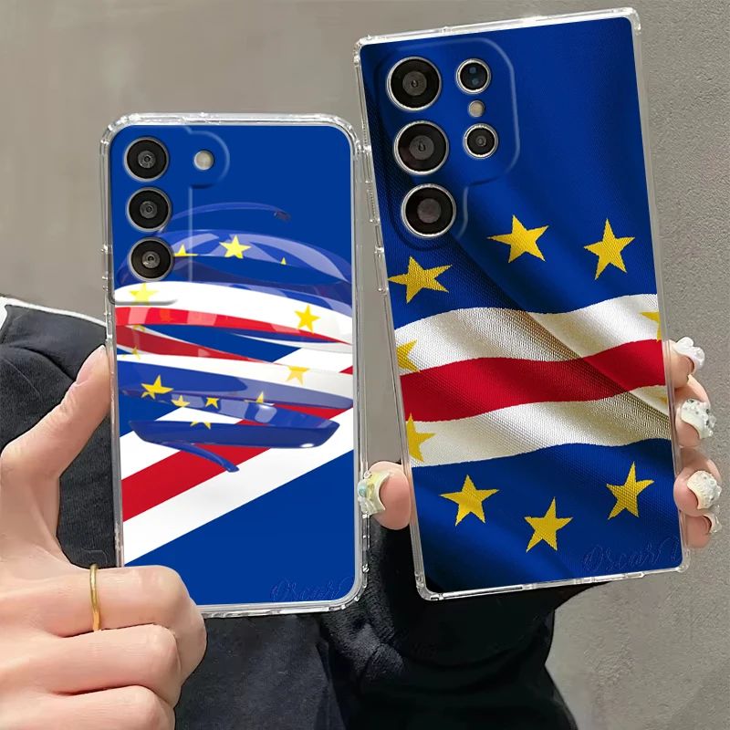 Cape Verde Transparent Cover for Samsung Galaxy S26 S25 S24 S23 S22 S21 S20 FE Ultra S25Edge Plus 5G Phone Case Capas Present