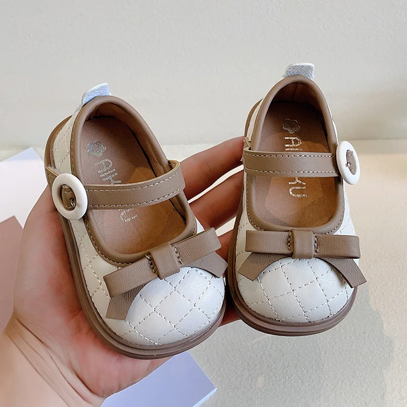 Infant Toddler Walking Shoe 2023 Spring Soft Sole Girl Single Shoe Bow Princess Shoes Leather Shoes Baby Shoe Kid Shoe Girl Shoe