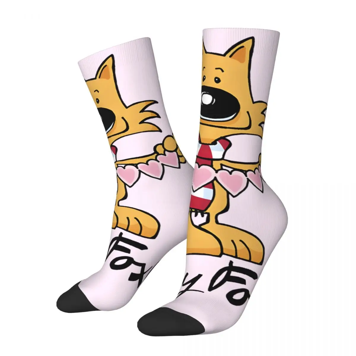 Happy Funny String Of Hearts Men's Socks Vintage Harajuku G-Guy Foxs Hip Hop Novelty Casual Crew Crazy Sock Gift Printed