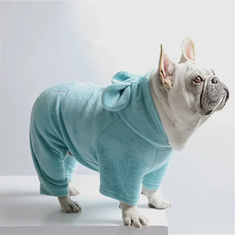 French Bulldog Clothes Winter Pug Clothing Jumpsuit Schnauzer Dog Pajamas Pants Cute Pet Costume Apparel Outfit Garment Dropship