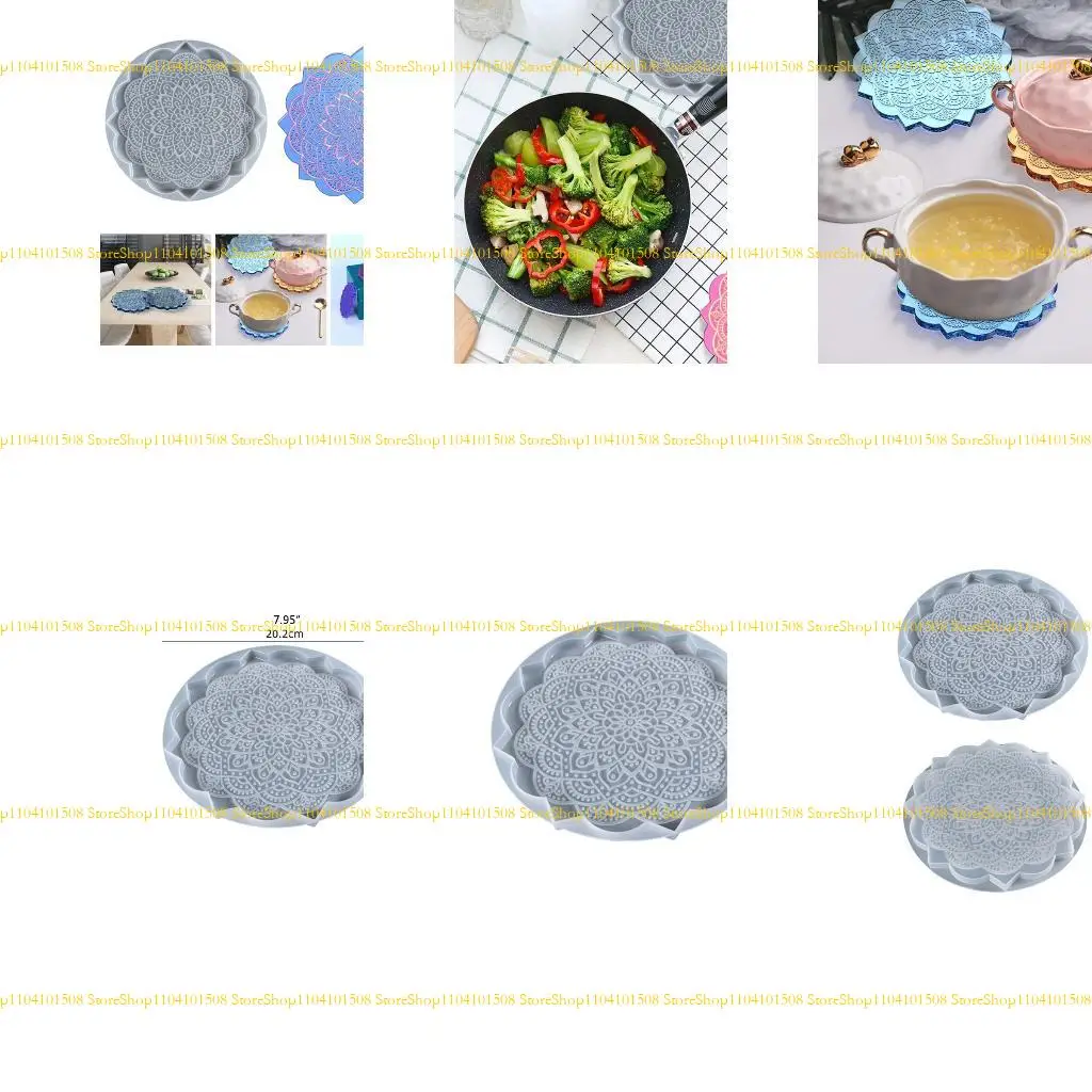 

15YC Silicone Jewelry Tray Epoxy Resin Casting Mould Glass Teapot Mat Tray Mold Jewelry Making Mold for Home Decorations