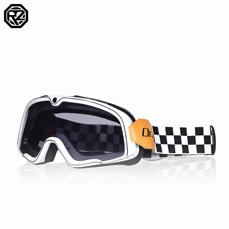 ORZ Motorcycle Windshield Color Changing Glasses Retro Half Helmet Off road Motorcycle Windproof, Sandproof, Dustproof Riding