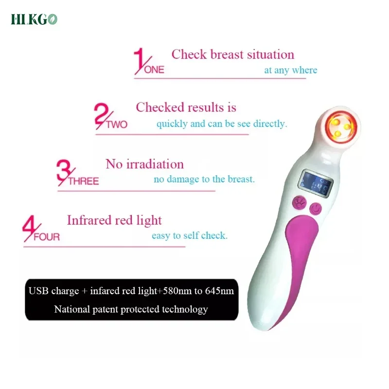 

Home Use 580nm 645nm Infrared Red Light Therapy for Breast Massager Enlargement Mastitis Mammary Women Physiotherapy Equipment