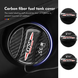 Car Carbon Fibre Fuel Cap Fuel Tank Decorative Protection Cover For MINI Cooper S R50 R52 R53 R55 R56 F54 F55 F56 F60