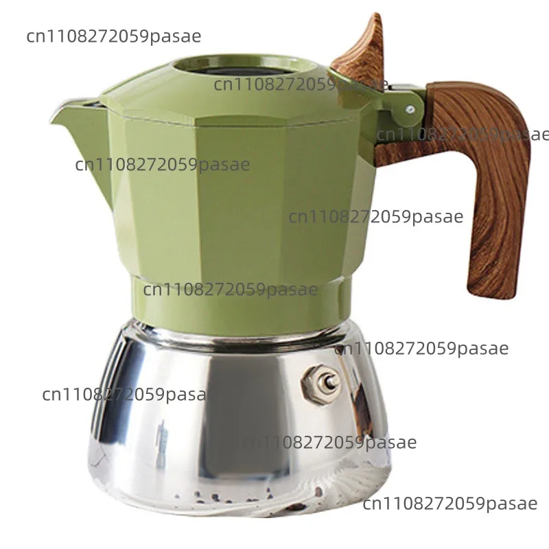 Double-valve Mocha Pot Stainless Steel Italian Coffee Maker Camping Coffee Machine Coffee Equipment