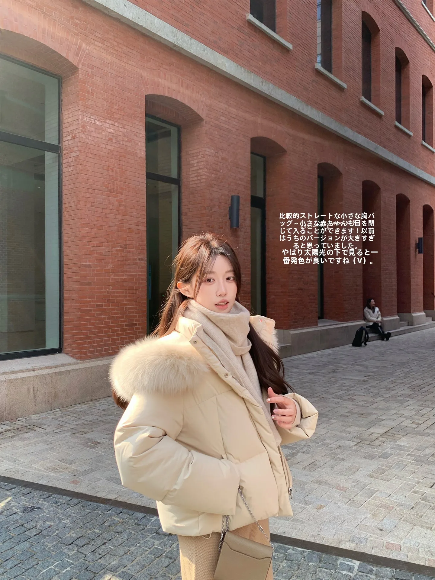 

Cute Moscow Winter Night Fur Collar Detachable down Jaet Women's Thiened Long Sve Warm Zipper Closure Coat