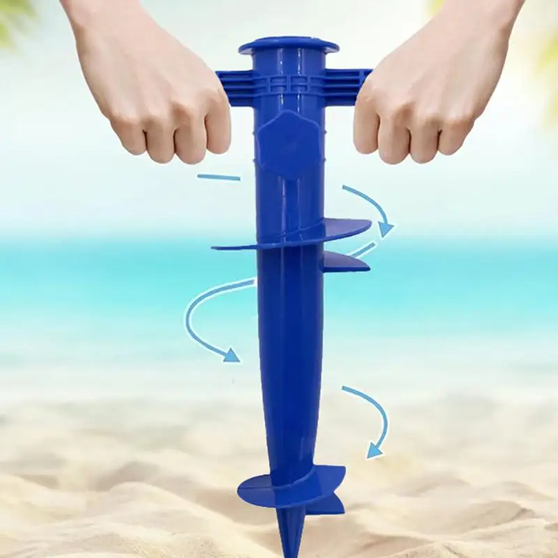 Adjustable Plastic Umbrella Base Anchor Stand Spike Auger For Sun Beach Patio Sand Ground Fixing