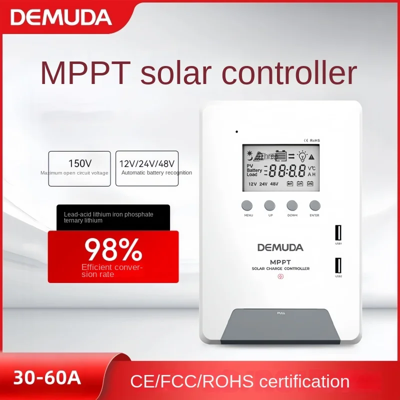 

Newly Upgraded MPPT Solar Controller 30A/40A/60A Photovoltaic Energy Storage Converter with Automatic Recognition of12V24V48V