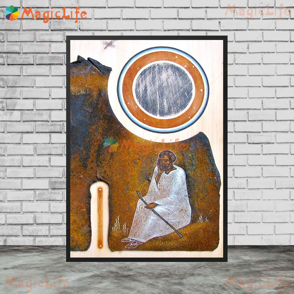 المسيح في المجد مريم العذراء مع ملصق دين الطفل ، صور جدارية للكنيسة ، لوحة قماشية ، بدون إطار