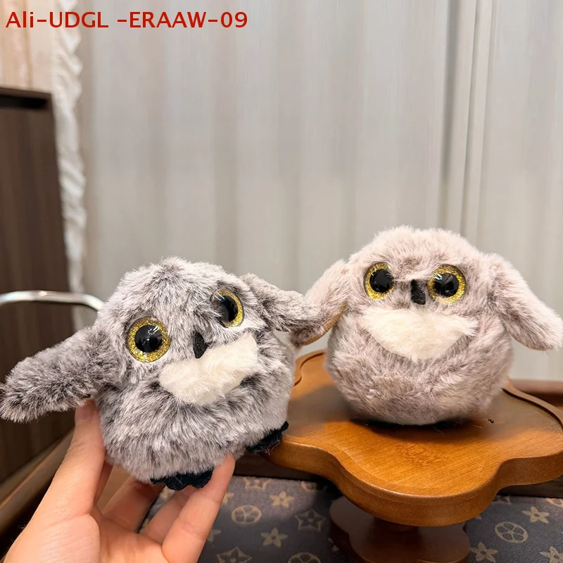 1PC かわいいシミュレーションフクロウぬいぐるみキーホルダーペンダントバックパック吊り下げ装飾ギフト