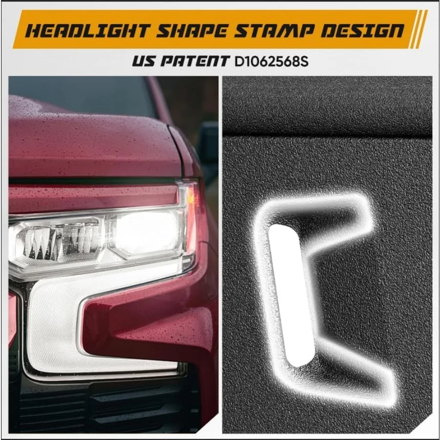 لوحة جري سوداء أنبوبية 7 محكم مناسبة مخصصة لـ 2019-2026 تشيفي سيلفرادو وجي إم سي سييرا 1500 بلس 2020-2026 تشيفي فضي #5