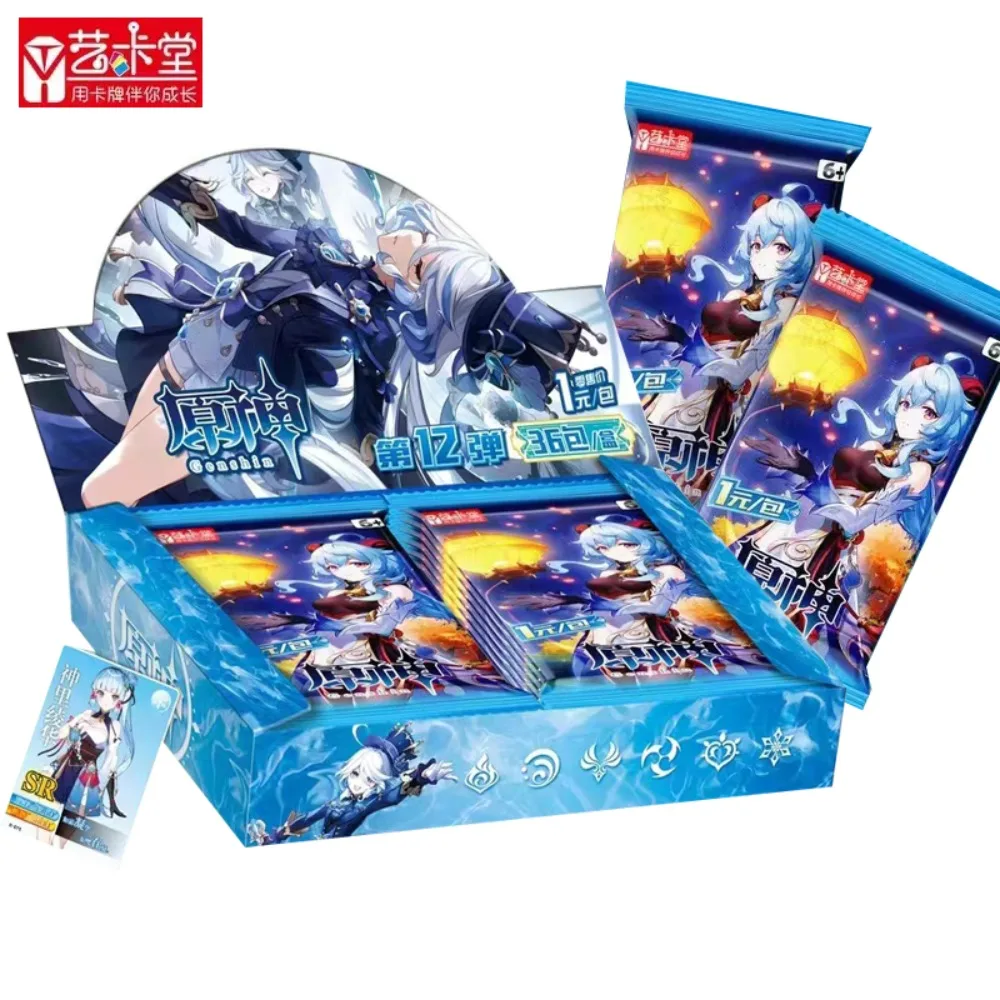 Genshin Impact Cards For Children Anime Project TCG Game Booster Box Game Characters Fantasy Adventure Travel Birthday Gifts