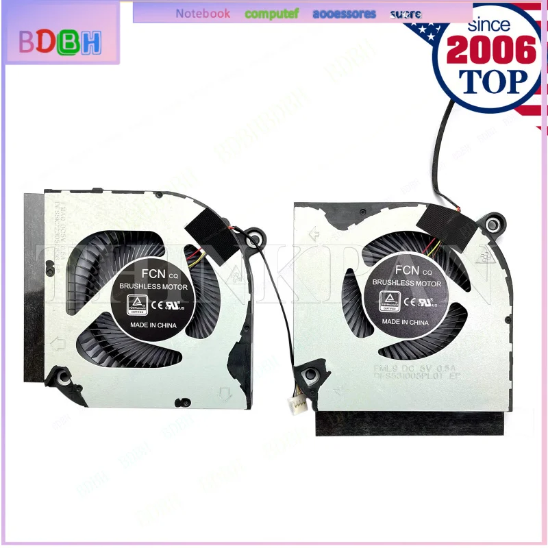 Ventilateur CPU + GPU 5V pour Acer PH315-53(2020)PH315-54 AN515-45 AN515-55 AN517-54
