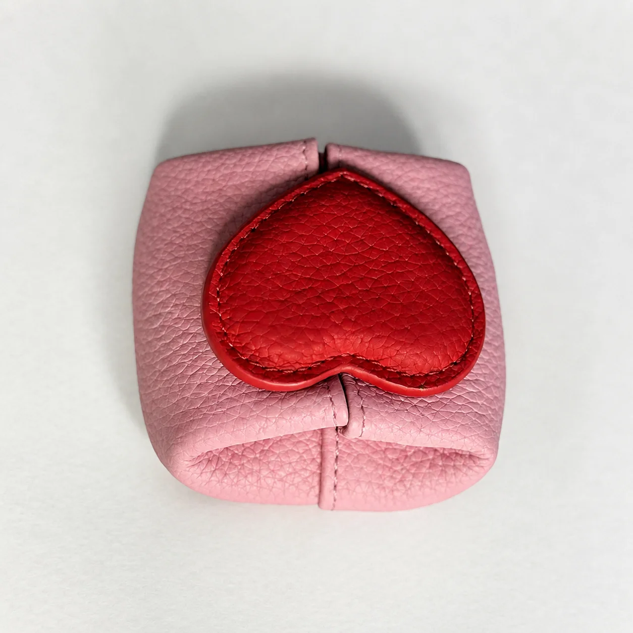 Leather Wallet For Coins Stylish Heart Decor Coin Purse Mini Leather Coin Purse Compact Portable Coin Bag For Short Travel Daily