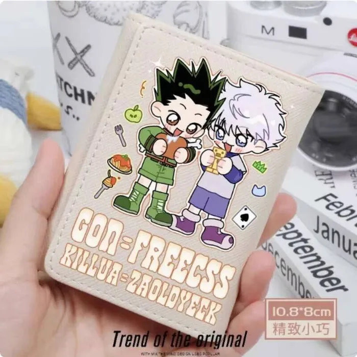 

Anime HUNTER×HUNTER GON·FREECSS Killua Zoldyck Fashion Wallet PU Purse Card Coin Hasp Money Bag Cosplay Gift B1844 Anime