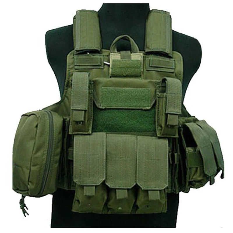 CIRAS chaleco táctico MOLLE con bolsa triple para revistas airsoft - imagen 3