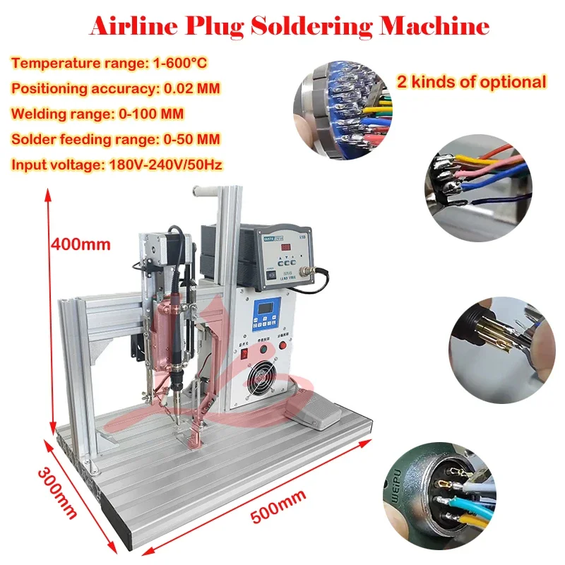 Airline Plug Soldering Machine Airline Plug Wire Soldering Machine Temperature range 1-600° C180V-240V/50Hz