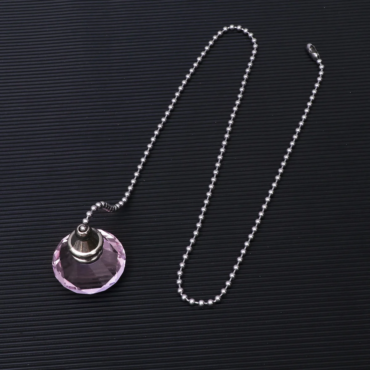 

2Pcs Diamond Fan Pendant Crystal Ceiling Fan Pull Chain for Home Decor Long Chain Extension Handle Replacement Pink