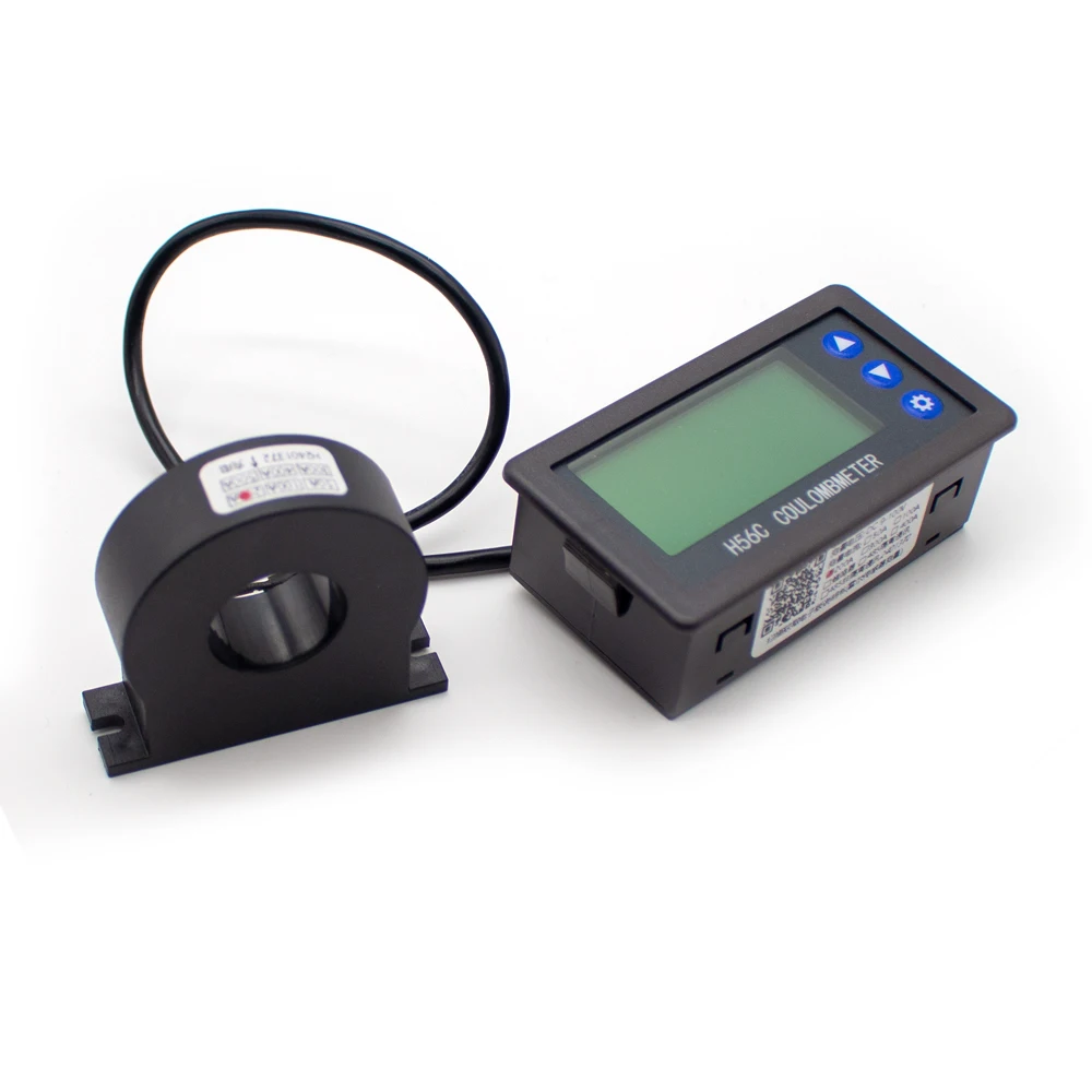 H56C Battery Monitor Hall Coulomb Meter DC 9-100V 200A Lithium Lead-Acid Battery Capacity Power LCD Display