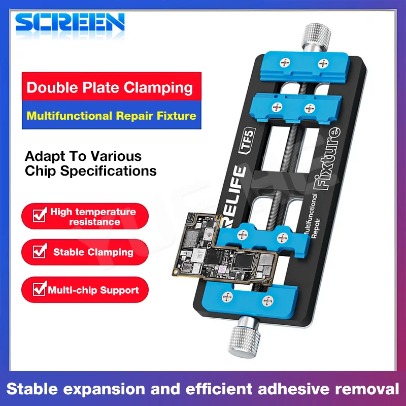 

Приспособление для ремонта телефона RELIFE TF5 для чипа процессора материнской платы, устойчивый к высоким температурам, инструмент для ремонта слота для удаления клея