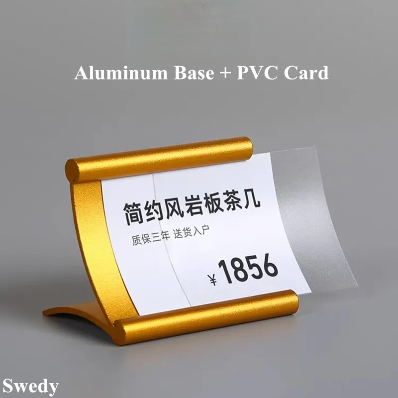70x50mm Quality Metal Sign Holder Display Stand Price Label Card Tags Restaurant Coffee Table Number Name Card Menu Paper Holder