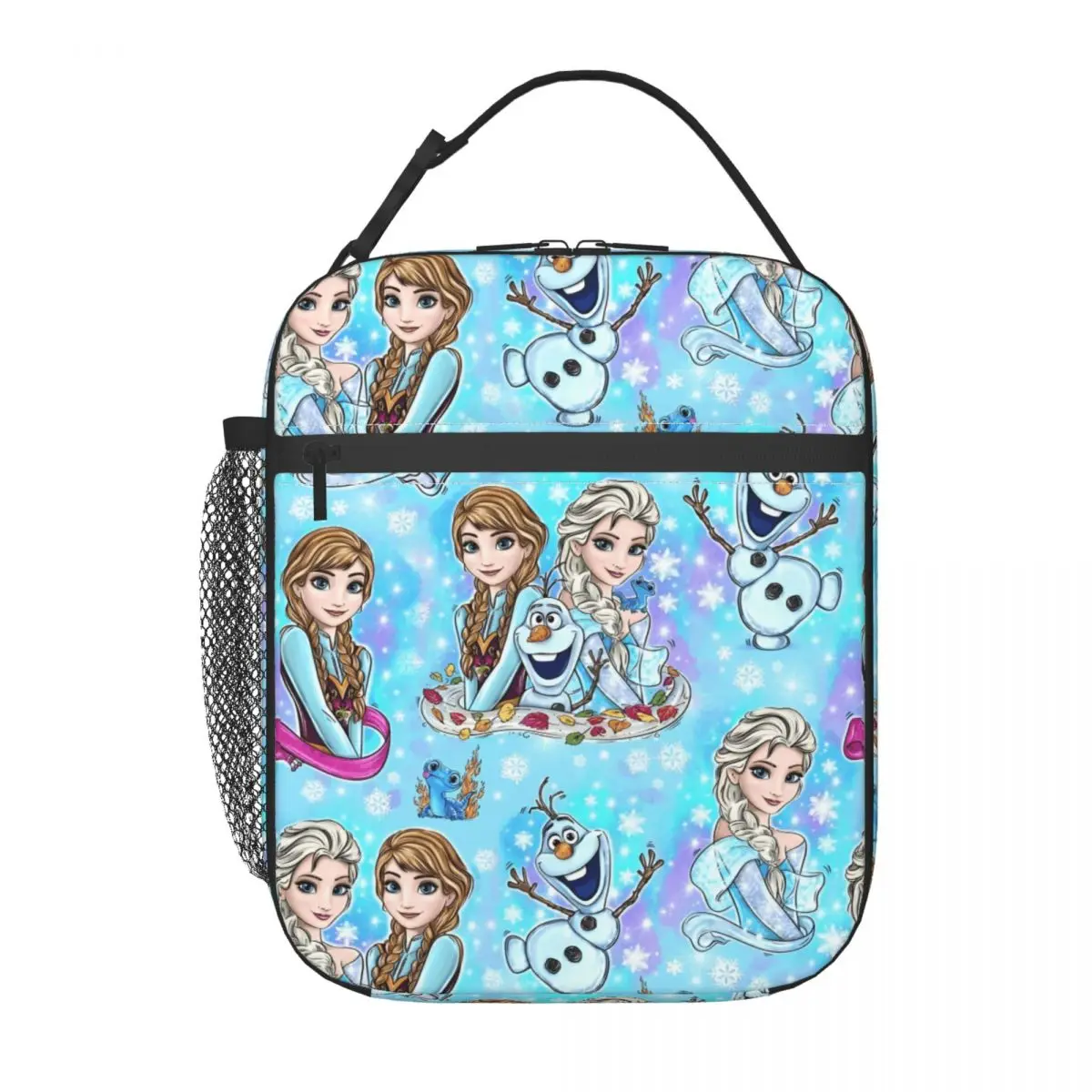 

Custom F-Frozenes Anime Insulated Lunch Bags for Camping Travel Manga Portable Cooler Thermal Bento Box Men