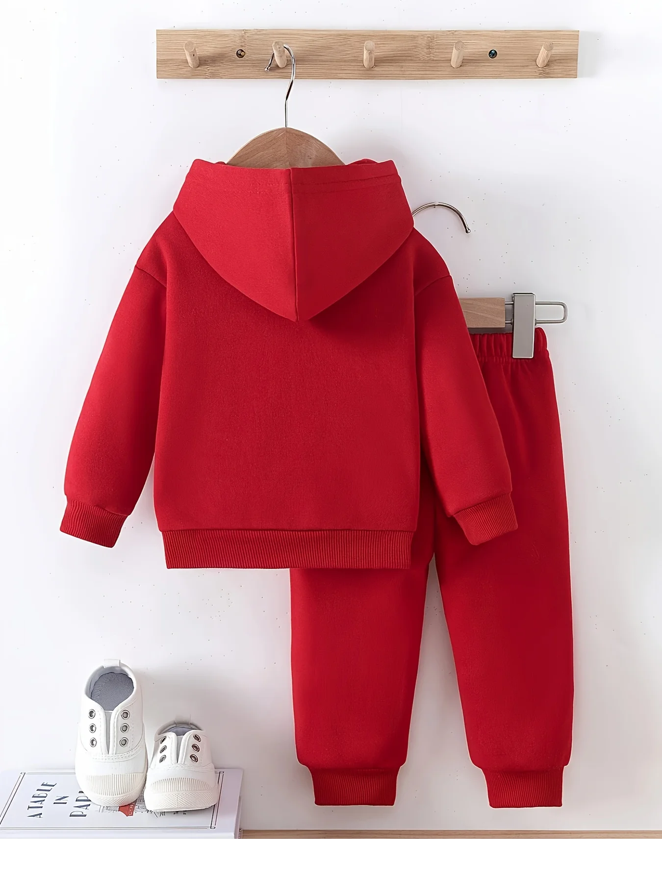 Newborn Cute Spider Print Fleece Sweatshirt + Sport Casual Pants Set Autumn Winter Gift Suitable for Outdoor