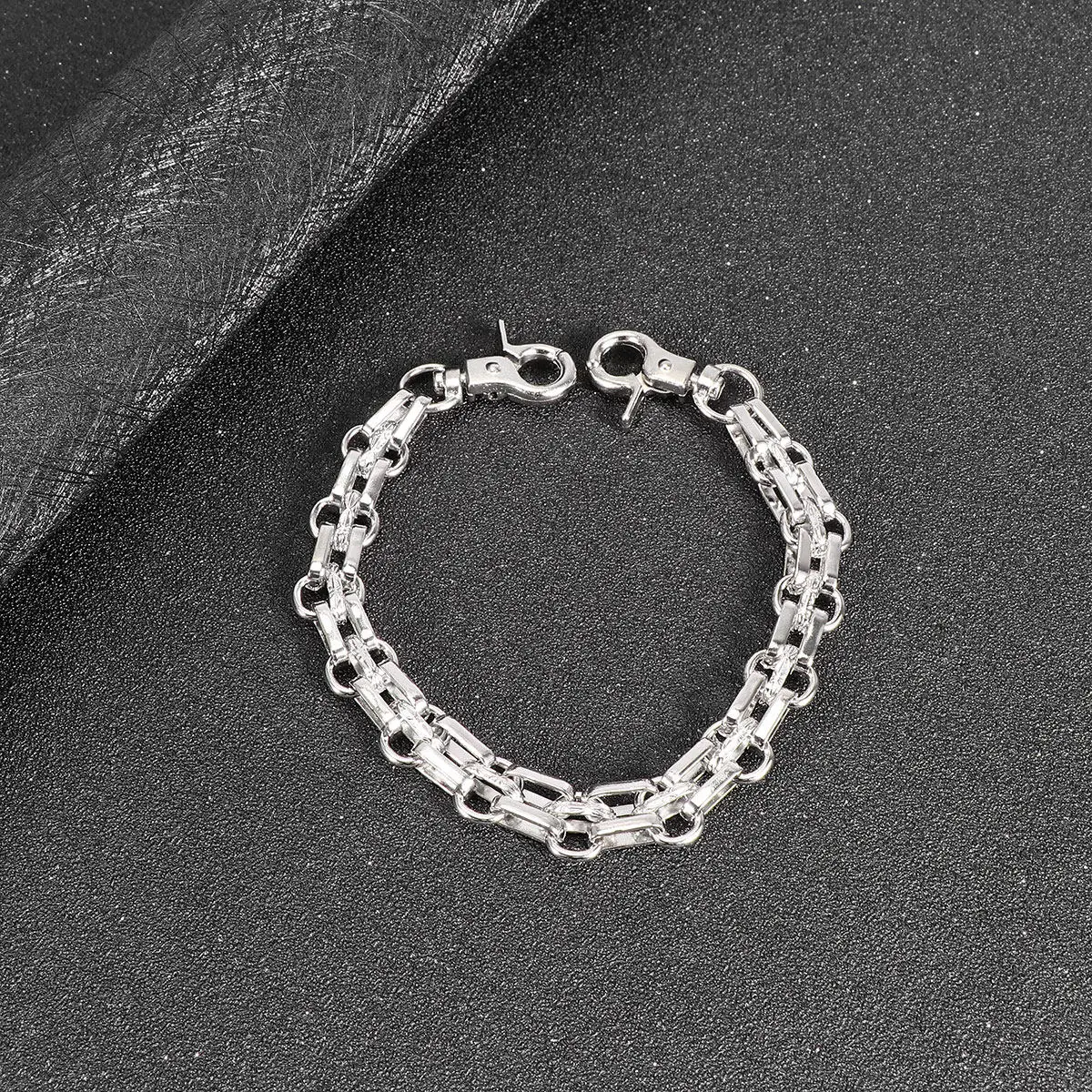 3Pcs 26cm Acrylic Alloy Bag Chain Accessories Shiny Polished Finish DIY Purse Straps Resistant to Rust Silver Bag Chains
