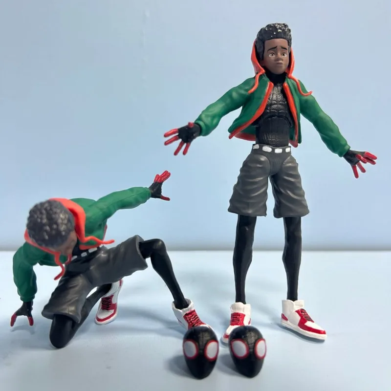 

Hot toys Marvel Anime Spider-Man: Across the Spider-Verse Miles Double headed Q version Doll Decoration Model Toy Figures gifts