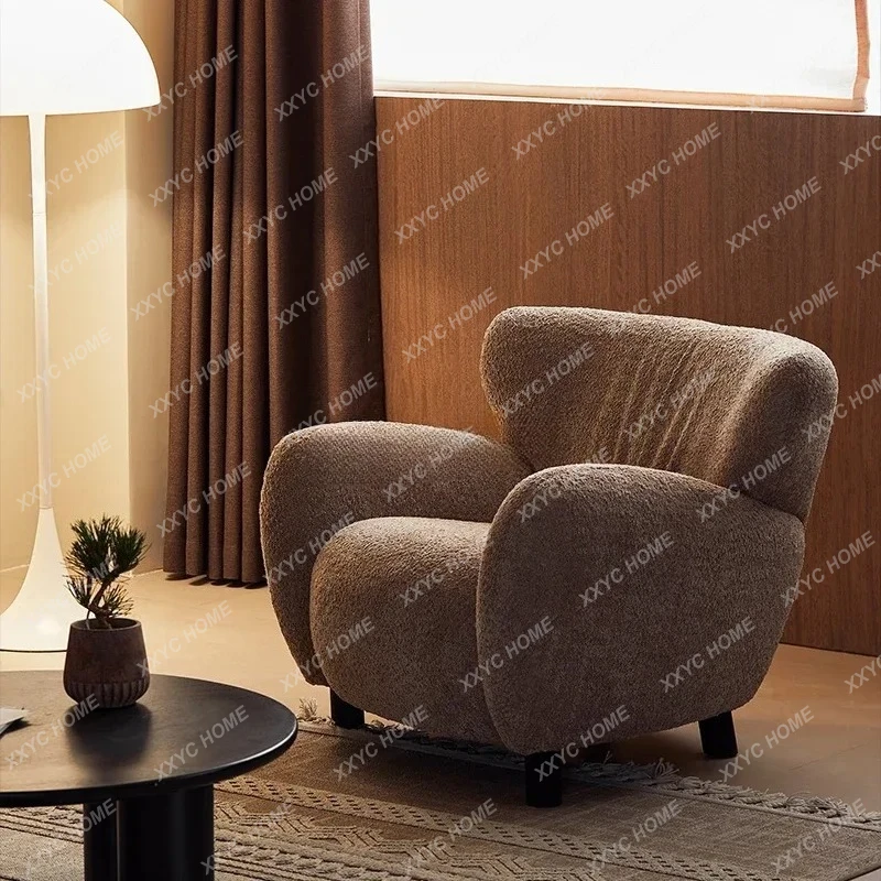 

L Sofa chair retro beech bedroom single sofa chair