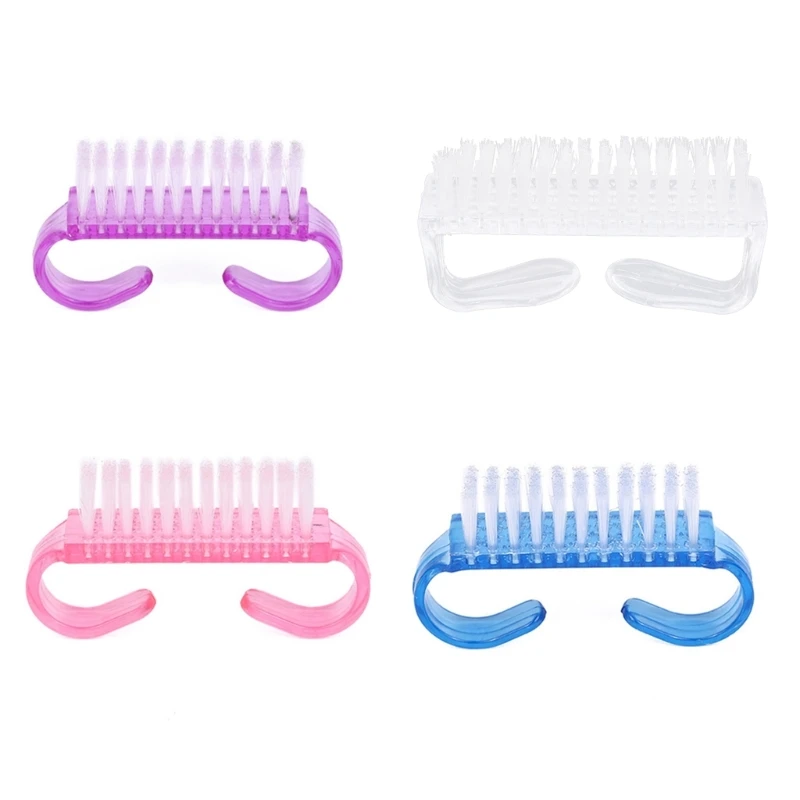 RXJC Plastic Handle Grip Brush Fingernail Scrub Cleaning Brush for Women and Men