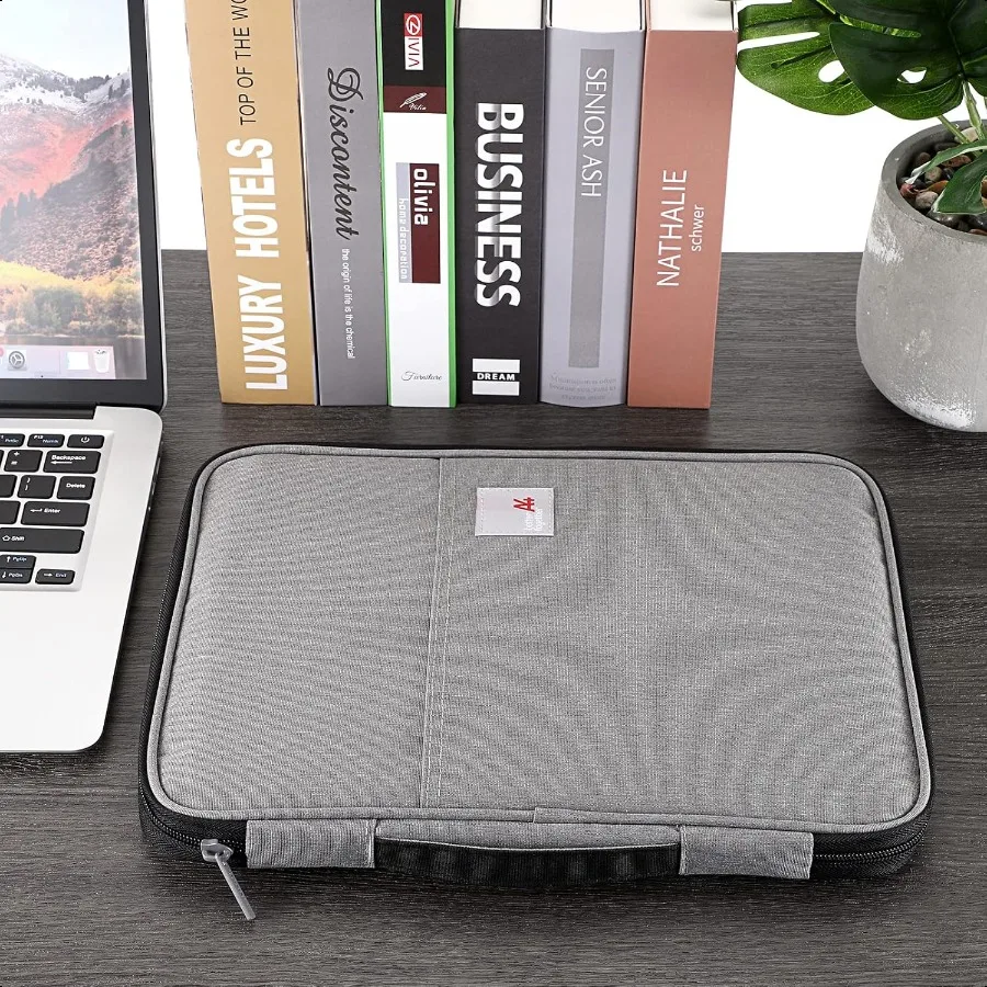 New Universal A4 Document Bags Portfolio Organizer Waterproof Travel Gear Organizer Zipper Case Document File Bag for Ipads Not