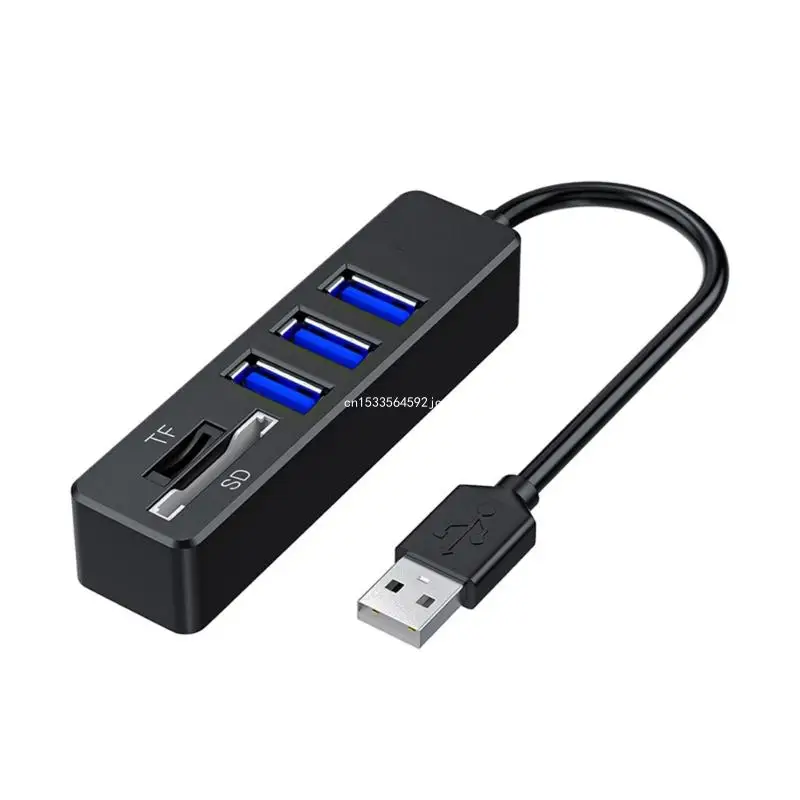 

5Port USB Adapter Hub Card Reader Fast Speed Data Transfer for Laptops and PC USB Extension Hub Dropship