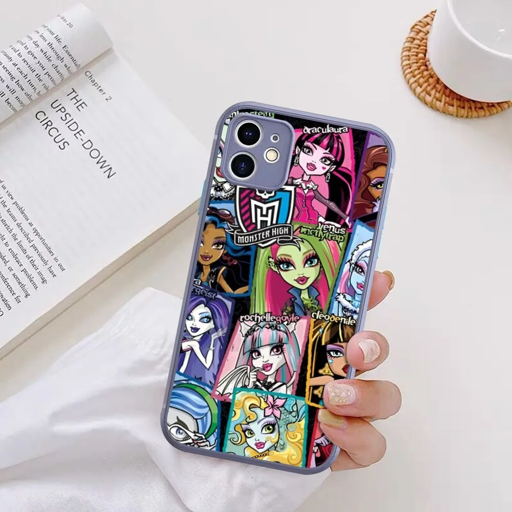 M-MonsterS Cartoon H-HighS Phone Case For IPhone 14 X XR XS 7 8 Plus 11 12 13 Pro MAX 13mini Matte Shockproof Case