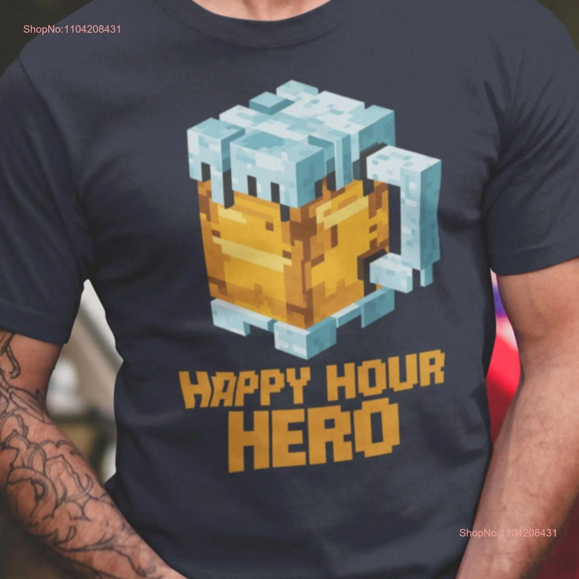 Happy Hour Hero T Shirt Retro Gamer Beer Mug for Lovers long or short sleeves