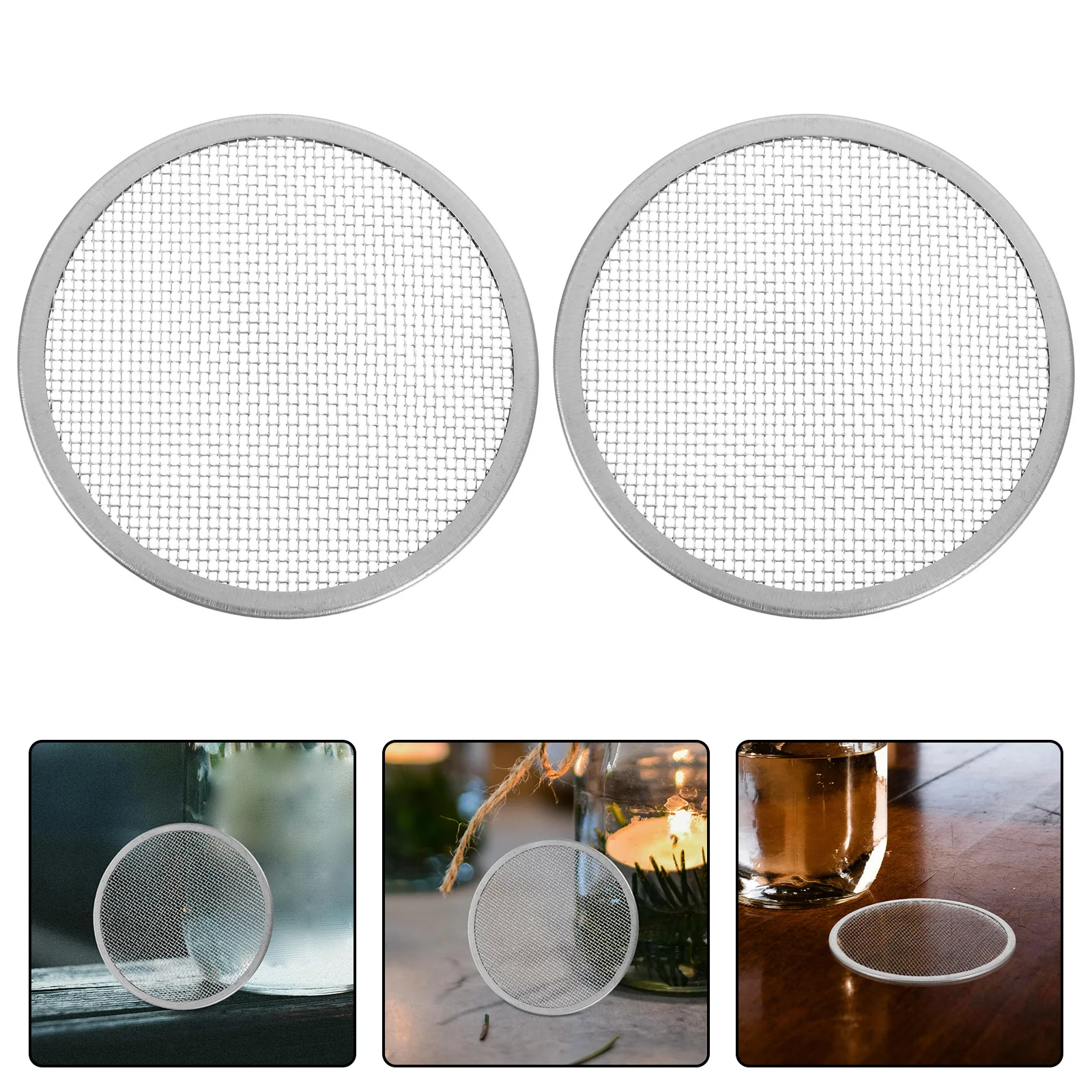 

12pcs Sprouting Jar Lids Stainless Steel Mesh Filter For Mason Jars Reusable Sprouting Screen Lid For Bean Sprouts Germination