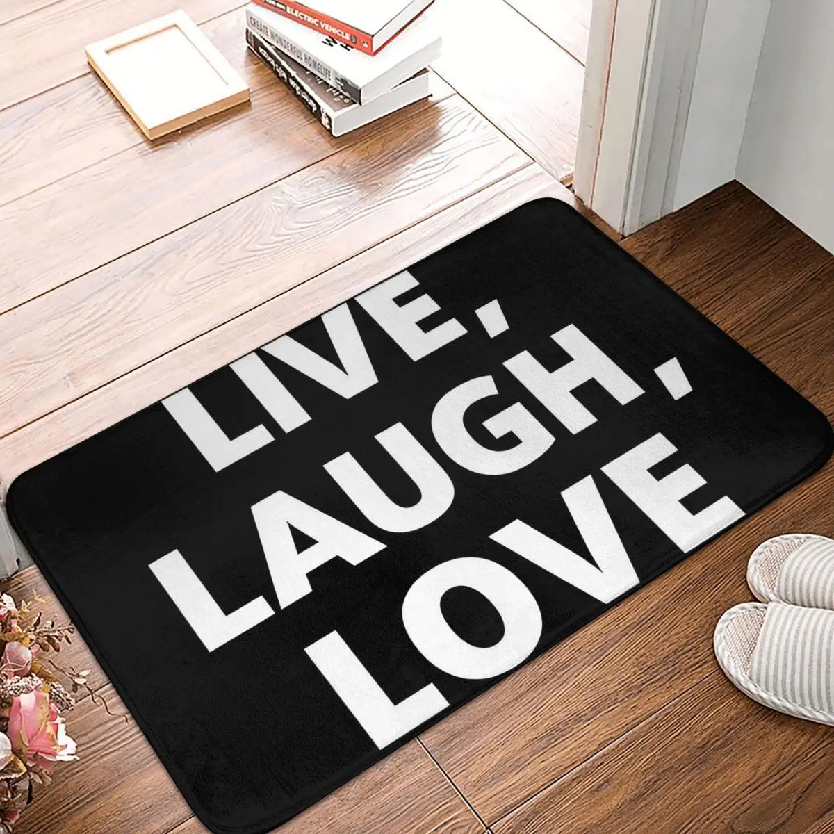 Live,Laugh,Love Anti-slip Doormat Floor Mat Sand Scraping Carpet Rug for Kitchen Entrance Home Bedroom Footpad Mats