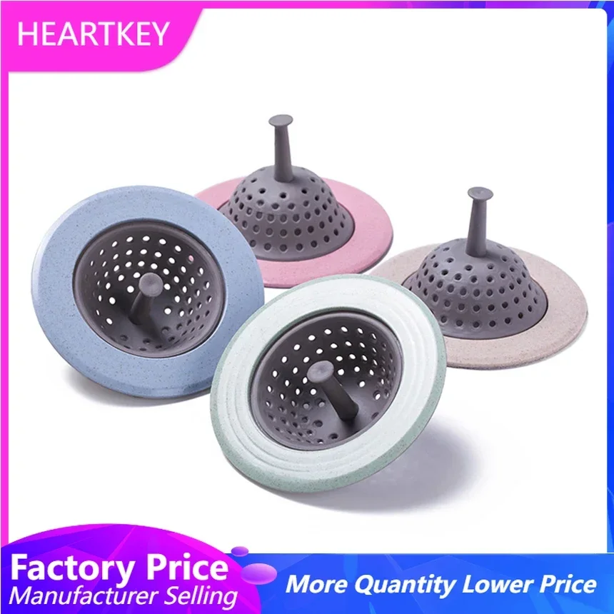 4PCS/SET Sink Strainer Kitchen Bathroom Shower Drain Plugs Anti-blocking Hair Catcher Mesh Strainer Kitchen Gadgets