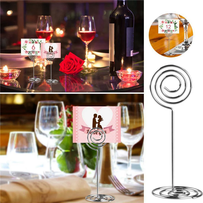 

40Pcs Swirl Table Number Photo Holder Stands For Weddings Party Gatherings