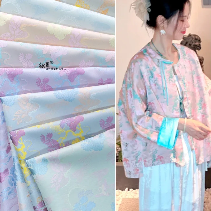 

Jacquard Woven Brocade Fabric Chinese Style Cheongsam Jacket Vest Clothing Designer Diy Sewing Material Wholesale Cloth