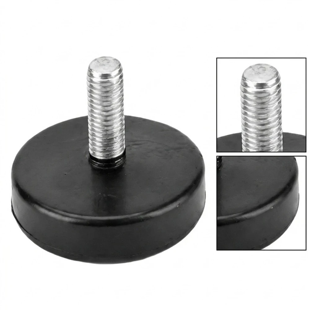 8pcs Rubber Feet Pads for Fitness Gear - Mount Compatible 30mm Thread 53mm Base Elastic Rubber + Iron for Stability