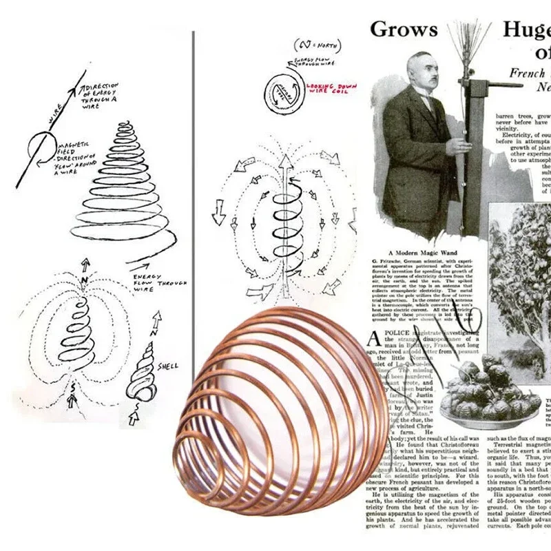 Electroculture Plant Stakes Gardening Copper Coil Antennas For Growing Garden Plants Vegetables Using Ether Energy Accessories