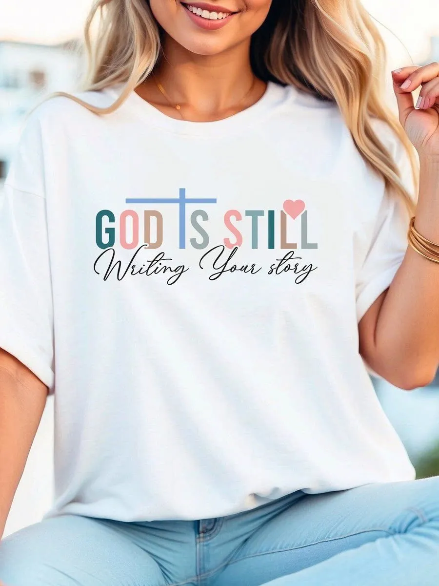 Short-sleeved Loose-fitting Casual Summer Men's and Women's T-shirt, Ideal for Faith Gatherings and Versatile for All Occasions.