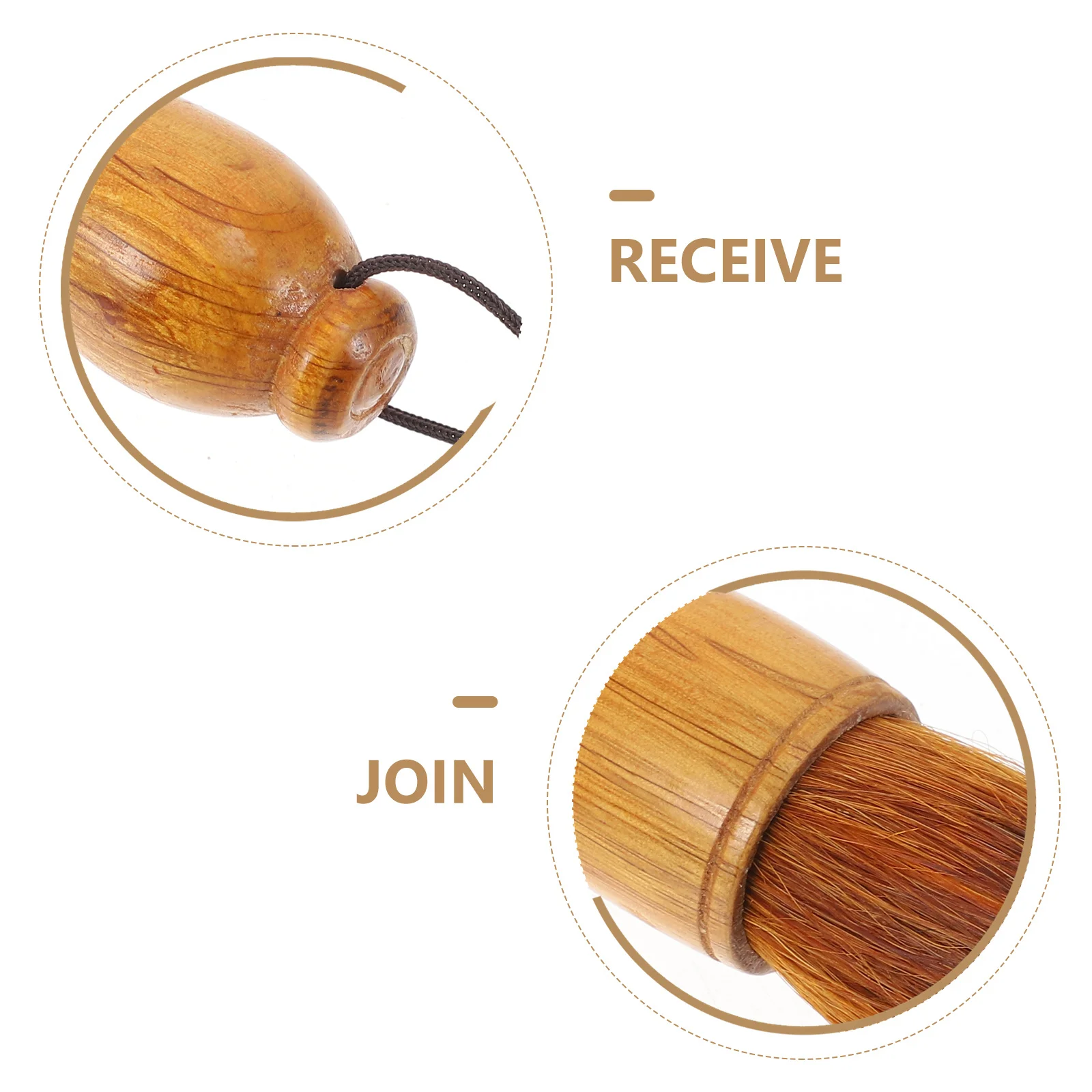 1 قطعة مقبض الخشب الصلب فرشاة كبيرة لكتابة الخط اللوحة المائية الفن الصيني القرطاسية قسط قلم رسم #5