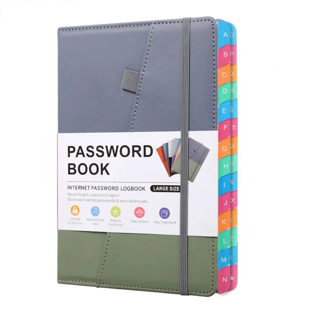 Log Notebook Beveiligde Organizer Hardcover Logboek Voor Internet Website Voor Wachtwoorden