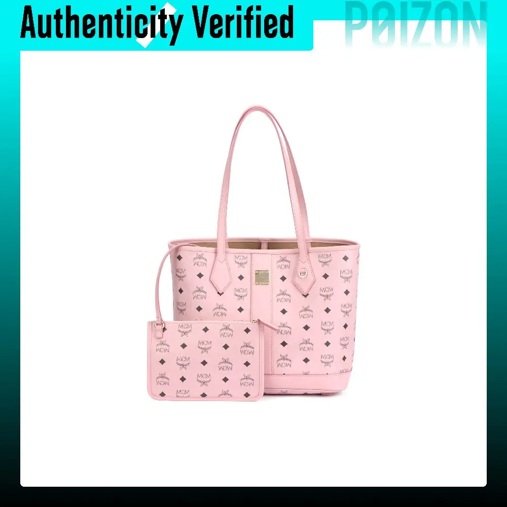 MCM Liz Visetos Classic Pattern Artificial Leather Portable Shoulder Bags Small Women's Pink MWPGSLR03PZ001