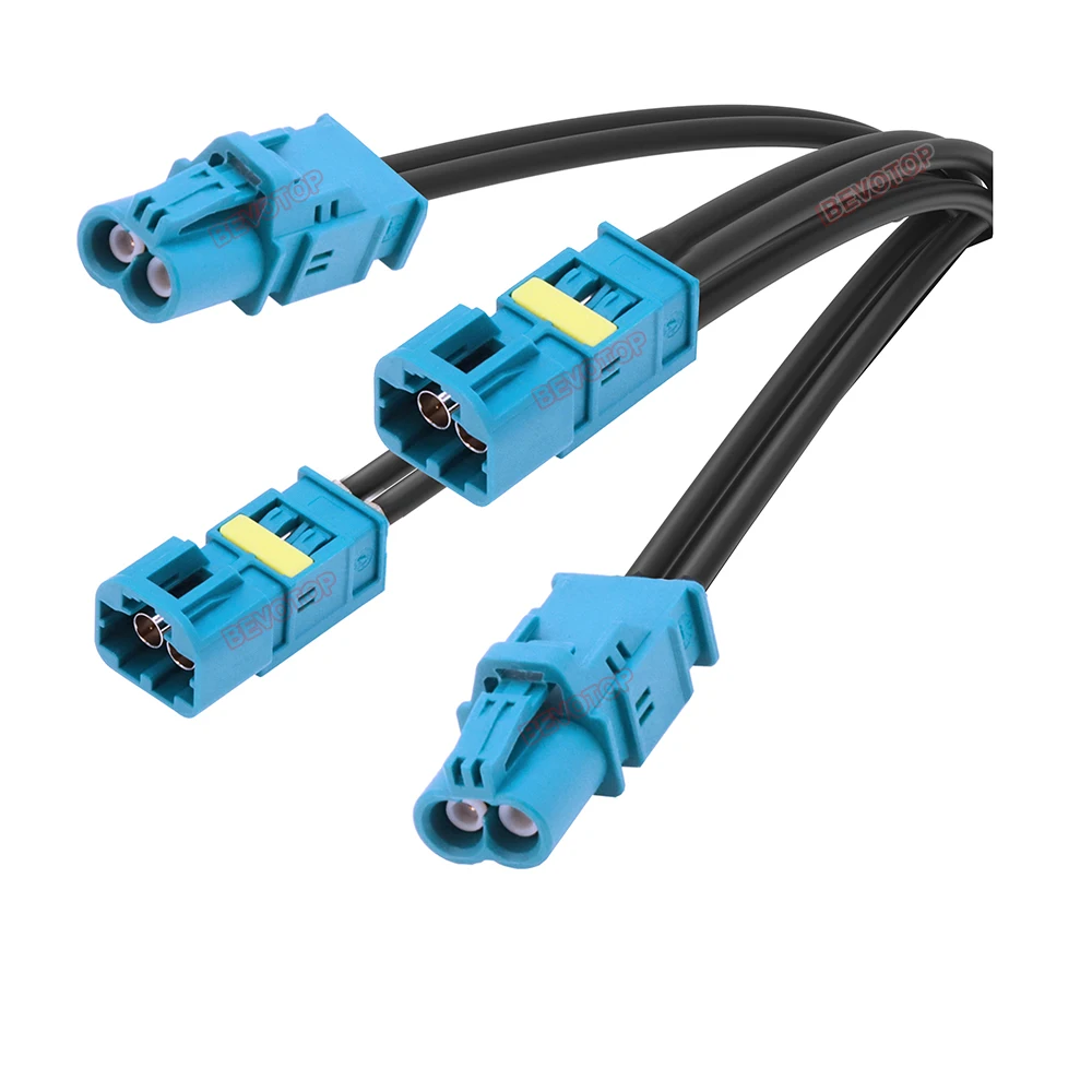 1PCS RSBG Type Dual Core 2 in 1 Mini Fakra Z Male/ Female 2-Pin Connector RG174 Cable High Quality Wire Harness