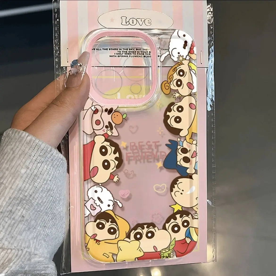 Funny Variety Crayons Shin-chans Clear Space Phone Case For Oppo Reno 7 7Z 8 8T 10 11 12 Realme 9 C30 C53 C63 Pro Plus 5G Cover